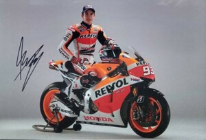 ☆マルク・マルケス　直筆サイン写真/フォト　MotoGP 優勝６回 Honda　レプソル・ホンダ