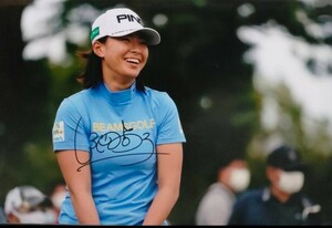 *.. Hyuga city . autograph sa Info to/ photograph 2019AIG all britain woman open victory * Japan LPGA victory 6 times sibkop Logo ru fur 