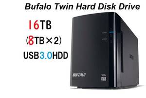 【HDD新品換装済】16TB USB3.0 HD-WL 外付けハードディスク レイド ミラーリング RAID