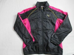 BF164[PUMA* Puma ] Logo embroidery lining attaching breaker jacket woman . black 140