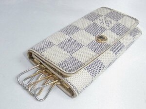 ルイヴィトン LOUISVUITTON 4連キーケース ミュルティクレ4 PVCレザー ダミエ・アズール N60020 ＦＬ3047 中古良品