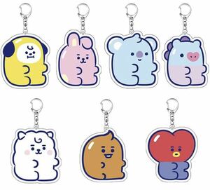  price cut! new goods!BT21! acrylic fiber key holder! key ring!7 point set!