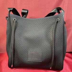 【YH-6483】新品未使用品 ＆MARKS トートバッグ 黒 メッシュ BIGTOTE Black ネオプレン素材