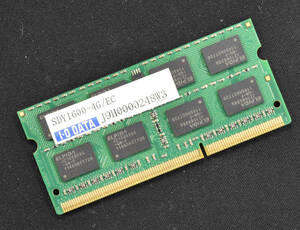 (送料無料) 4GB (4GB 1枚) PC3-12800S DDR3-1600 S.O.DIMM 204pin 2Rx8 Macbook Pro iMac等対応可能 (DDR3) SDY1600-4G/EC (管:SA4734