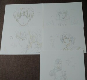 劇場版PSYCHO-PASS　購入特典　シリアルナンバー入り　複製原画原画　5枚セット　新品　常守朱　狡噛慎也　宜野座伸元　他　