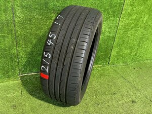 新S管理無 0901-2 中古 タイヤ】1本のみ★215/45R17 2019年製 ★17インチ KUMHO SENSE se11