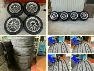 新S管理73806 セルシオ 外し】★BBS RS929H 18インチ タイヤ付 アルミ ホイール★8J +40 PCD114.3 5H レグノ GR-XⅡ 245/45R18