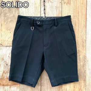 【極美品】SOLIDO ソリード トラウザー ショートパンツ 01 ブラック BEAMS取扱