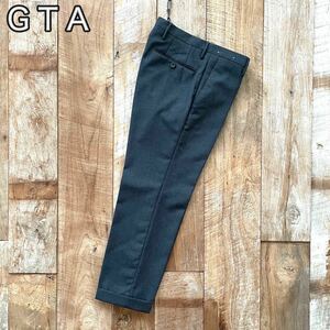 【極美品】GTA ジーティーアー SLIM FIT テーパード ウール スラックス パンツ 42 チャコールグレー BEAMSF取扱