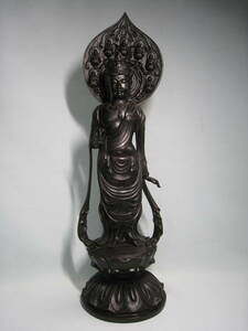 弥勒菩薩像　　ブロンズ製（青銅）北村誠峰作　　白鳳時代の写し