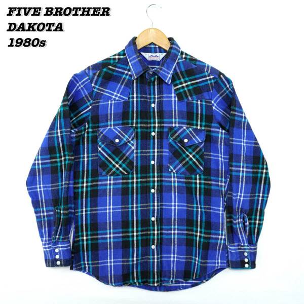 FIVE BROTHER DAKOTA Flannel Shirts 1980s M SHIRT23193 Vintage ファイブブラザー ダコタ ネルシャツ フランネル 1980年代 ヴィンテージ