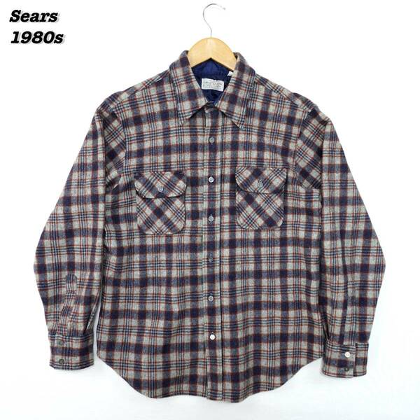 Sears Wool Shirts 1980s L SHIRT23194 Vintage シアーズ ウールシャツ 1980年代 ヴィンテージ ヴィンテージシャツ