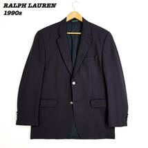 RALPH LAUREN Tailored Jacket 1990s 304038 ラルフローレン テーラードジャケット 1990年代 フォーマルジャケット ノーベント 紺ブレ_画像1