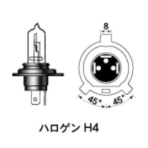 M＆H バイク 電球 ヘッドライト球 H4 12V60/55W P43T-38 C(クリア) 16 C