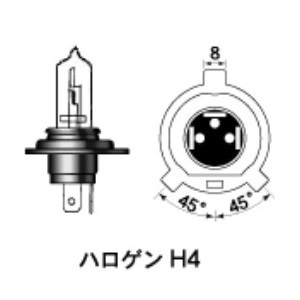 M＆H バイク 電球 ヘッドライト球 H4 12V60/55W P43T-38 WS(B2ホワイトサファイア) 16H WS