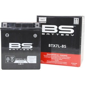 BSバッテリー(ビーエスバッテリー) バイク バッテリー BTX7L-BS (YTX7L-BS 互換) 液別 密閉型MFバッテリー