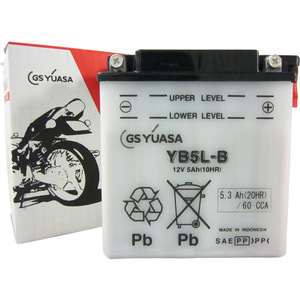 YB5L-B-GY 信頼のＧＳユアサ バイク用 液入り充電済み