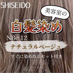 最安値！資生堂　白髪染めセット（ロングヘア）NBe12 ナチュラルベージュ