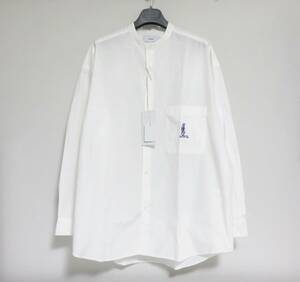 Graphpaper Broad Oversized L/S Band Collar Shirt Hajime Sorayama ホワイト グラフペーパー オーバーサイズ バンドカラー シャツ 空山基