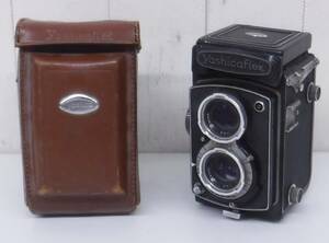  that time thing * retro 2 lens camera *YASHICA FLEX COPAL 1:3.5 f=80mm * original leather with cover * junk * antique collection 