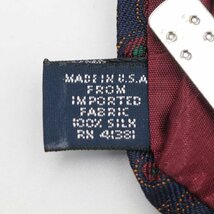 【良品】 ポロ ラルフローレン Polo Ralph Lauren ペイズリー柄 シルク 小紋柄 アメリカ製 米製生地 メンズ ネクタイ ネイビー_画像6