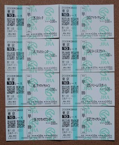 2006 Japan Dubey : actual place single . horse ticket 8 pieces set 