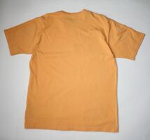 【adidas】アディダス　Tシャツ　トレフォイル　３本ライン入り　半袖　スポーツブランド　古着　XO　オレンジ_画像6