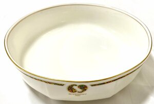 極美品 GIVENCHY PARIS yamaka ジバンシー ヤマカ 大皿 盛皿 ボウル ゴールド ホワイト 洋食器