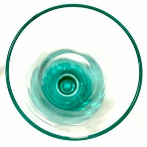新品 未使用 Luminarc ルミナルク リュミナルク ガラスコップ シャンパングラス エメラルドグリーン 緑 ペア 2客セットの画像5