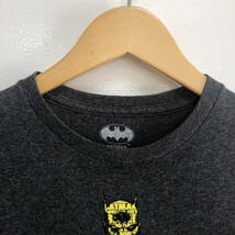 USA 古着 半袖 Tシャツ BATMAN グレー メンズSサイズ アメコミ DCコミックス スーパーヒーロー 古着卸 激安 BA1237_画像3