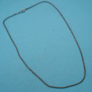 【1228】スターリング シルバー925 ボールチェーン ネックレス 長さ約40cm 銀 アクセサリー sterling silver925 chain necklace accessory