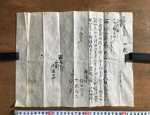 LL-6274 ■送料込■ 一札之事 明治6年 柿沢村 治郎町村 長野県 肉筆 和書 古書 古文書 /くYUら