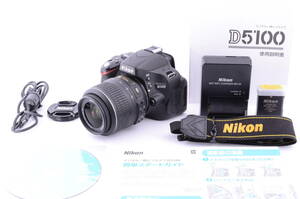 [極上美品 7532回] Nikon D5100 Digital SLR Camera AF-S 18-55mm Lens Kit ニコン デジタル 一眼レフ カメラ レンズ キットNB-00124