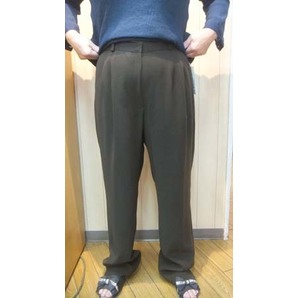 特大 ミセス 高品質!日本製! 裏付き 股上深め ダーツ前4本 後2本 両脇ポケットあり モカ茶 サイズ15号