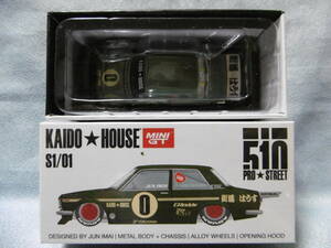 開封未使用 MINI GT KAIDO HOUSE S1/01 Datsun 510 Pro Street OG Green