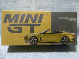 未開封新品 MINI GT 406 Bentley Mulliner Bacalar Yellow Flame 左ハンドル