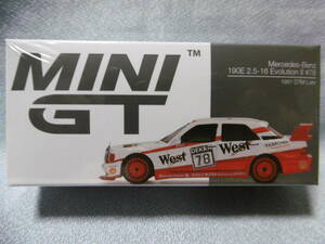 未開封新品 MINI GT 395 Mercedes-Benz 190E 2.5-16 Evolution Ⅱ＃78 1991 DTM Lohr 左ハンドル