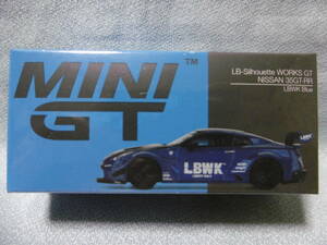 未開封新品 MINI GT 299 LB-Silhouette WORKS GT NISSAN 35GT-RR LBWK Blue 右ハンドル