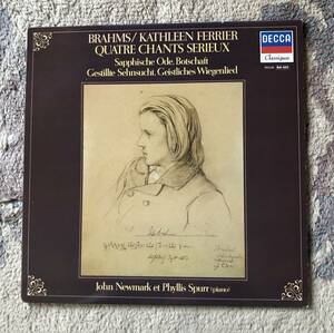 LP-Sep / 英 DECCA / Kathleen Ferrier / BRAHMS_Vier Erante Gesange Op.112, Sapphische Op.94