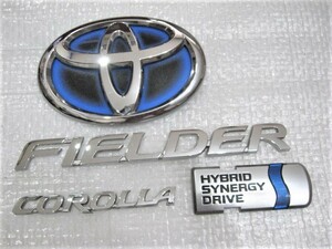 ★希少 カローラ フィールダー CORLLA FIELDER Tマーク HSD トヨタ TOYOTA NKE160? 16系? ロゴ リア? エンブレム 旧車 4点 中古