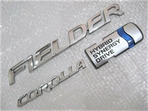 ★希少 カローラフィールダー CORLLA FIELDER HSD トヨタ TOYOTA NKE160? 16系? ロゴ リア? エンブレム 旧車 3点 中古4