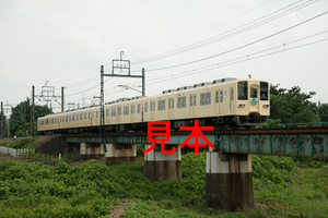 鉄道写真データ（JPEG）、00326077、8000系（81111F）東武東上線開業100周年ヘッドマーク、東武鉄道越生線、西大家〜川角、2014.06.26