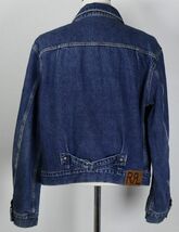 USA製 三ツ星 DOUBL RL RRL ダブルアールエル デニム ジャケット M ネル ライニング Gジャン ジージャン denim jacket b7109_画像5