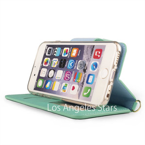 iPhone7 ケース アイフォン7 アイホン7 カバー 手帳型 ストラップ マグネット ミラー 緑 グリーン おしゃれ 可愛いの画像5