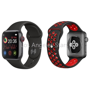 アップルウォッチ バンド apple watch band 2個セット 42mm 44mm series6 シリーズ6 ベルト 交換 互換 送料無料 スポーツ シリコン 黒 赤