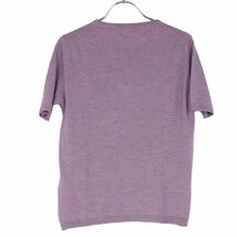 美品 エトロ ETRO ニット セーター ショートスリーブ カシミヤ シルク トップス メンズ 44(S相当) パープル cg01dr-rm11e22900_画像3