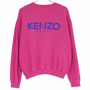 美品 ケンゾー KENZO スウェット トレーナー ロングスリーブ バックロゴ コットン トップス キッズ 150 ピンク cg06dm-rm11f04743