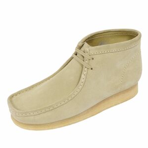 未使用 クラークス Clarks ブーツ モカシン チャッカブーツ Wallabee Boot スウェード シューズ メンズ UK10 ベージュ cg09dr-rm11f06245