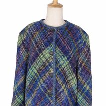 美品 ミッソーニ MISSONI ニット カーディガン ロング丈 長袖 総柄 ウール モヘヤ トップス レディース 46 マルチカラー cg09de-rm05f06321_画像4