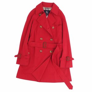 バーバリー ロンドン BURBERRY LONDON コート トレンチコート 裏チェック ベルト付き アウター レディース 40 レッド cg05ed-rm21f04088